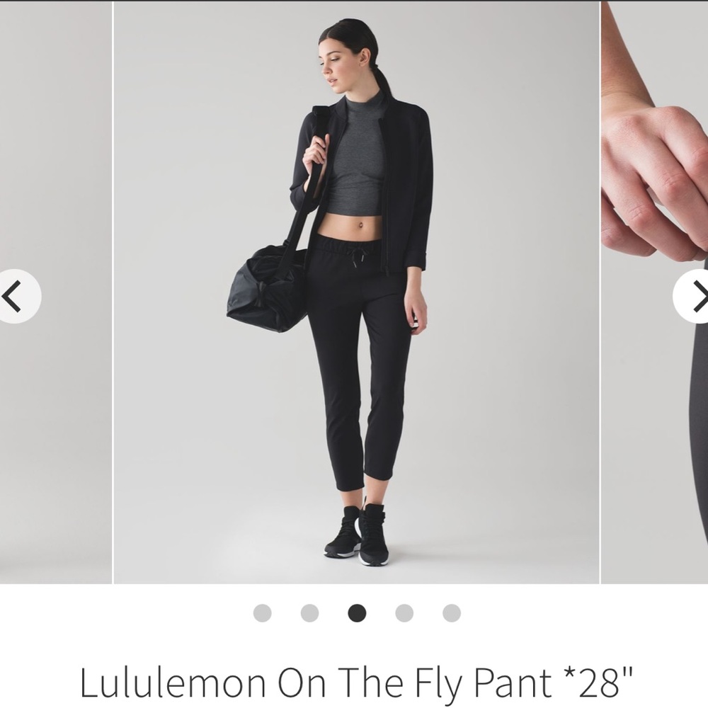 Lululemon On The Fly Pant *28"Black W5ALWS Full On Luxtreme Comfort Stretch